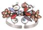 Preview: Twisted Flowers Bangle in brown/multi (antique silver) Konplott